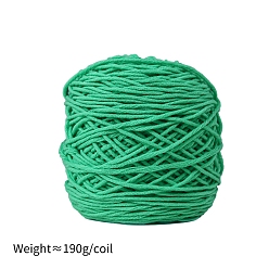 Medium Spring Green 190g 8-Ply Milk Cotton Yarn for Tufting Gun Rugs, Amigurumi Yarn, Crochet Yarn, for Sweater Hat Socks Baby Blankets, Medium Spring Green, 5mm