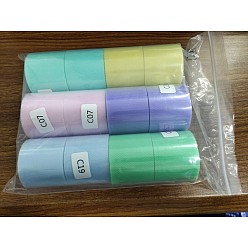 Mixed Color Deco Mesh Ribbons, Tulle Fabric, Tulle Roll Spool Fabric For Skirt Making, Mixed Color, 2 inch(5cm), about 25yards/roll(22.86m/roll), 6 colors, 2rolls/color, 12rolls/set