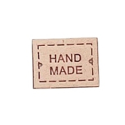 Cardo Etiquetas de etiquetas de microfibra, etiquetas de ropa hechas a mano, para jeans de bricolaje, , , accesorios de sombrero, Rectángulo, cardo, 20x15 mm