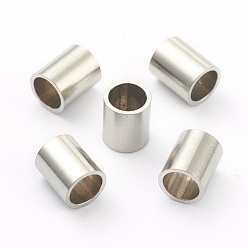Stainless Steel Color 304 Stainless Steel Beads, Tube Beads, Stainless Steel Color, 6x5mm, Hole: 4mm