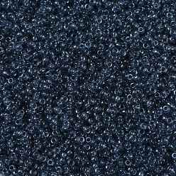 (RR2411) Transparent Montana Blue Perles rocailles miyuki rondes, perles de rocaille japonais, (rr 2411) bleu montana transparent, 15/0, 1.5mm, trou: 0.7 mm, environ 27777 pcs / 50 g