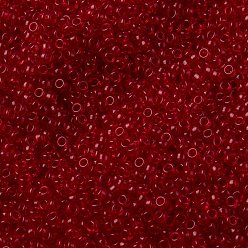 (RR141) Transparent Ruby Perles rocailles miyuki rondes, perles de rocaille japonais, (rr 141) rubis transparent, 15/0, 1.5mm, trou: 0.7 mm, environ 27777 pcs / 50 g