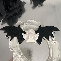 Angel & Fairy Pince à cheveux alligator en résine, avec les accessoires en alliage, accessoires de cheveux pour les filles, ailier, motif ange et fée, 125mm