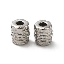 Stainless Steel Color 304 Stainless Steel Beads, Column, Stainless Steel Color, 7x6mm, Hole: 2.4mm