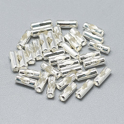 Silver 925 Sterling Silver Ball Chain Connectors, with 925 Stamp, Silver, 6x2.5mm, Hole: 1mm, Inner Measure: 2x2mm