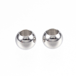 Stainless Steel Color 304 Stainless Steel Beads, Rondelle, Stainless Steel Color, 4x3mm, Hole: 2mm