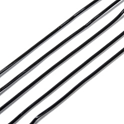 Black French Wire Gimp Wire, Flexible Round Copper Wire, Metallic Thread for Embroidery Projects and Jewelry Making, Black, 18 Gauge(1mm), 10g/bag