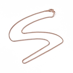 Rose Gold 304 Stainless Steel Box Chain Necklaces for Men Women, Rose Gold, 18.50 inch(47cm)