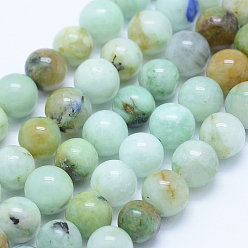 Chrysocolla Natural Chrysocolla Beads Strands, Round, 8mm, Hole: 1mm, about 48pcs/strand, 15.7 inch(40cm)
