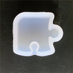 Blanc Puzzle blocs de construction bricolage moules en silicone, pour la glace, chocolat, candy, fabrication artisanale de résine UV et de résine époxy, blanc, 23x19x5mm