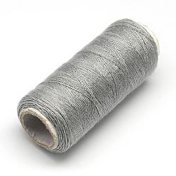 Light Grey 402 Polyester Sewing Thread Cords for Cloth or DIY Craft, Light Grey, 0.1mm, about 120m/roll, 10rolls/bag