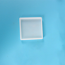 Белый Квадратный коврик для чашки своими руками, пищевые силиконовые формы, формы для подставок, формы для литья смолы, белые, 100x100x10 мм
