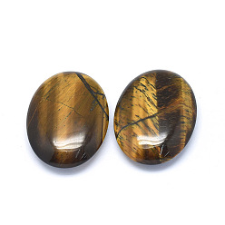 Tiger Eye Natural Tiger Eye Oval Palm Stone, Reiki Healing Pocket Stone for Anxiety Stress Relief Therapy, 44~45x33~34x9~12mm