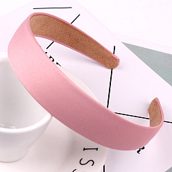 Pink Wide Cloth Hair Bands, Solid Simple Hair Accessories for Women, Pink, 145x130x28mm