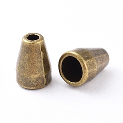 Antique Bronze Tibetan Style Alloy Bead Cone, Cadmium Free & Lead Free, Antique Bronze, 11x8mm, Hole: 2.5mm