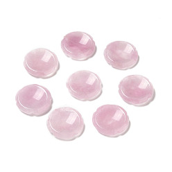 Cuarzo Rosa Piedras de preocupación de cuarzo rosa natural, forma de la flor, 37.5~38x38x7~7.5 mm