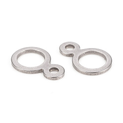 Couleur Acier Inoxydable 304 anneaux de suspension en acier inoxydable, anneau, couleur inox, 14x9.5x6.5x1mm, trou: 2 mm, diamètre intérieur: 6.5 mm