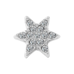 Platinum Alloy Star Watch Band Studs, Metal Nails for Watch Loops Accesssories, Platinum, 1.3x1.1x0.65cm