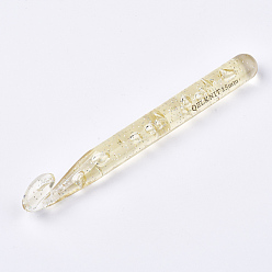 Vara de Oro Pálido Ganchos de ganchillo de plástico, vara de oro pálido, 152x15 mm, pin: 15 mm