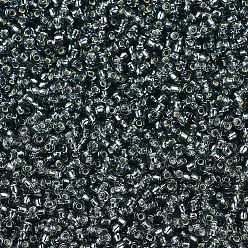 (RR21) Silverlined Gray MIYUKI Round Rocailles Beads, Japanese Seed Beads, 11/0, (RR21) Silverlined Gray, 2x1.3mm, Hole: 0.8mm, about 50000pcs/pound