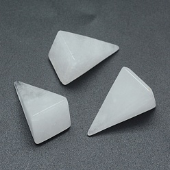 Cristal de Quartz Perles de cristal de quartz naturel, perles de cristal de roche, cône, perles non percées / sans trou, 25x14x14.5mm