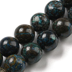 Chrysocolla Natural Chrysocolla Beads Strands, Round, 6mm, Hole: 1mm, about 65pcs/strand, 15.43''(39.2cm)