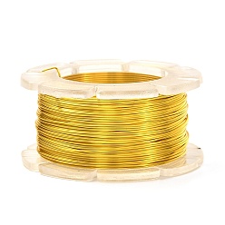 Oro Alambre artesanal de cobre redondo, para la fabricación de la joyería, larga duración plateado, oro, 26 calibre, 0.4 mm, aproximadamente 65.61 pies (20 m) / rollo