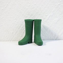 Sea Green Mini Long Rain Boots Doll Making Ornaments, Micro Doll Shoes Accessories, Sea Green, 27x9x34mm, Inner Diameter: 13mm