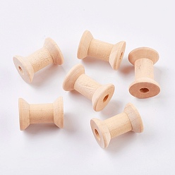Blanched Almond Wooden Empty Spools for Wire, Thread Bobbins, Blanched Almond, 29x21mm
