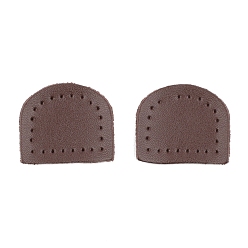 Coconut Brown Arch Leather Label Tags, for DIY Jeans, Bags, Shoes, Hat Accessories, Coconut Brown, 30x35x2mm