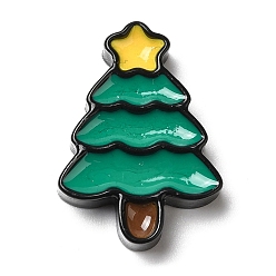 Arbre de Noël Cabochons de noël en résine opaque, pour la fabrication de bijoux, arbre de Noël, 26x19x5mm