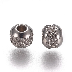 Stainless Steel Color 304 Stainless Steel Beads, Rondelle, Stainless Steel Color, 4x3.5mm, Hole: 1.5mm