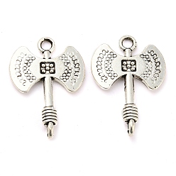 Antique Silver Tibetan Style Alloy Connector Charms, Cadmium Free & Lead Free, Axe Links, Antique Silver, 24x16x4mm, Hole: 2mm & 1mm, about 526pcs/1000g