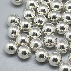 Argent 925 perles en argent sterling, pas de trous / non percés, ronde, argenterie, 4mm
