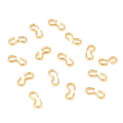 Golden 304 Stainless Steel Quick Link Connectors, Chain Findings, Number 3 Shaped Clasps, Golden, 10x4.5x1mm