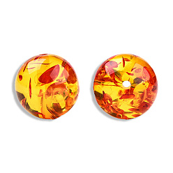 Red Resin Imitation Amber Beads, Round, Red, 19mm, Hole: 2~2.4mm