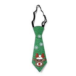 Ciervo Corbata de telas no tejidas con tema navideño, para niño, con banda elástica, ciervo, diámetro interior: 77~137 mm