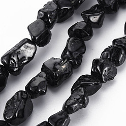 Spinel Natural Black Spinel Beads Strands, Nuggets, 10~20x10~17x8~15mm, Hole: 1mm, about 26pcs/strand, 15.7 inch