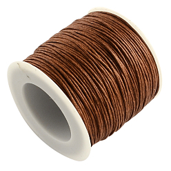 Sienna Waxed Cotton Thread Cords, Sienna, 1.5mm, about 100yards/roll(300 feet/roll)