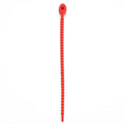FireBrick Silicone Cable Ties, Tie Wraps, Reusable Zip Ties, FireBrick, 214x13.5x12mm, Hole: 3mm