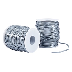 Gris Cordones de plástico para la fabricación de joyas, gris, 2.3 mm, 50 m / rollo