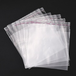 Прозрачный OPP мешки целлофана, прямоугольные, прозрачные, 14x12 см, односторонняя толщина: 0.035 мм, внутренняя мера: 10.5x12 см