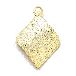 Real 24K Gold Plated Brass Pendants, Long-Lasting Plated, Cadmium Free & Lead Free, Rhombus, Real 24K Gold Plated, 16.5x11x0.7mm, Hole: 1.2mm