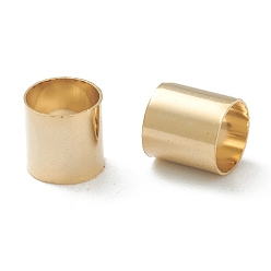 Real 24K Gold Plated Brass Tube Beads, Long-Lasting Plated, Tube, Real 24K Gold Plated, 6x6mm, Hole: 5.5mm