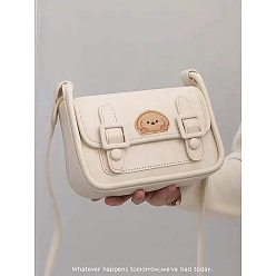 Beige DIY PU Leather Dog Pattern Crossbody Lady Bag Making Sets, with Magnetic Button, Valentine's Day Gift for Girlfriend, Beige, 20x14x8cm