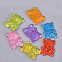 Mixed Color Resin Cabochons, Bear, Mixed Color, 22x17x9mm