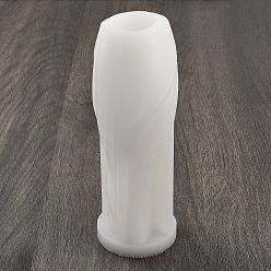 Blanc Moules à bougies en silicone en forme de vase abstrait, bricolage, pour la fabrication de bougies parfumées, blanc, 5.7x5.6x16.8 cm