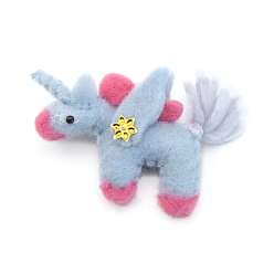 Cielo Azul Fieltro de lana poke fun unicornio accesorios navideños adornos, unicornio, el cielo azul, 110 mm