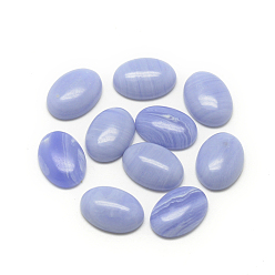 Púrpura Media Cabuchones de ágata rayada natural / ágata rayada, teñido, oval, púrpura medio, 18x13x5 mm