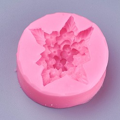 Темно-Розовый Пищевые силиконовые формы, формы помады, для украшения торта поделки, цвет шоколада, конфеты, изготовление ювелирных изделий на основе смолы и эпоксидной смолы, цветок, темно-розовыми, 57x22 мм